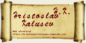 Hristoslav Kalušev vizit kartica